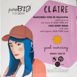 CLAIRE Good Morning Tuchmaske für fettige Haut - PuroBio