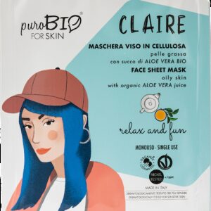 CLAIRE Relax and Fun Tuchmaske für fettige Haut - PuroBio