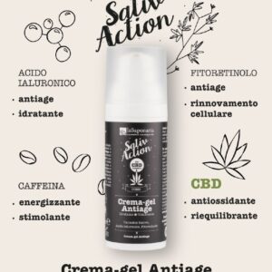 Anti-aging face cream-gel for men 50 ml - Sativ Action - La Saponaria