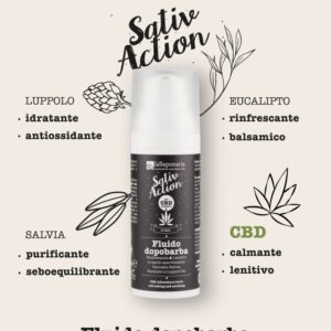 Aftershave Fluid 50ml - Sativ Action - La Saponaria