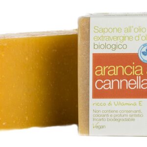 Extra virgin olive oil soap d'olive - ORANGE and CINNAMON - La Saponaria -