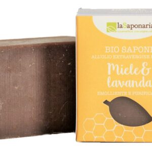 Extra virgin olive oil soap d'olive - HONEY and LAVENDER - La Saponaria -